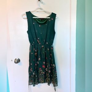 SM Wardrobe Green Floral Dress